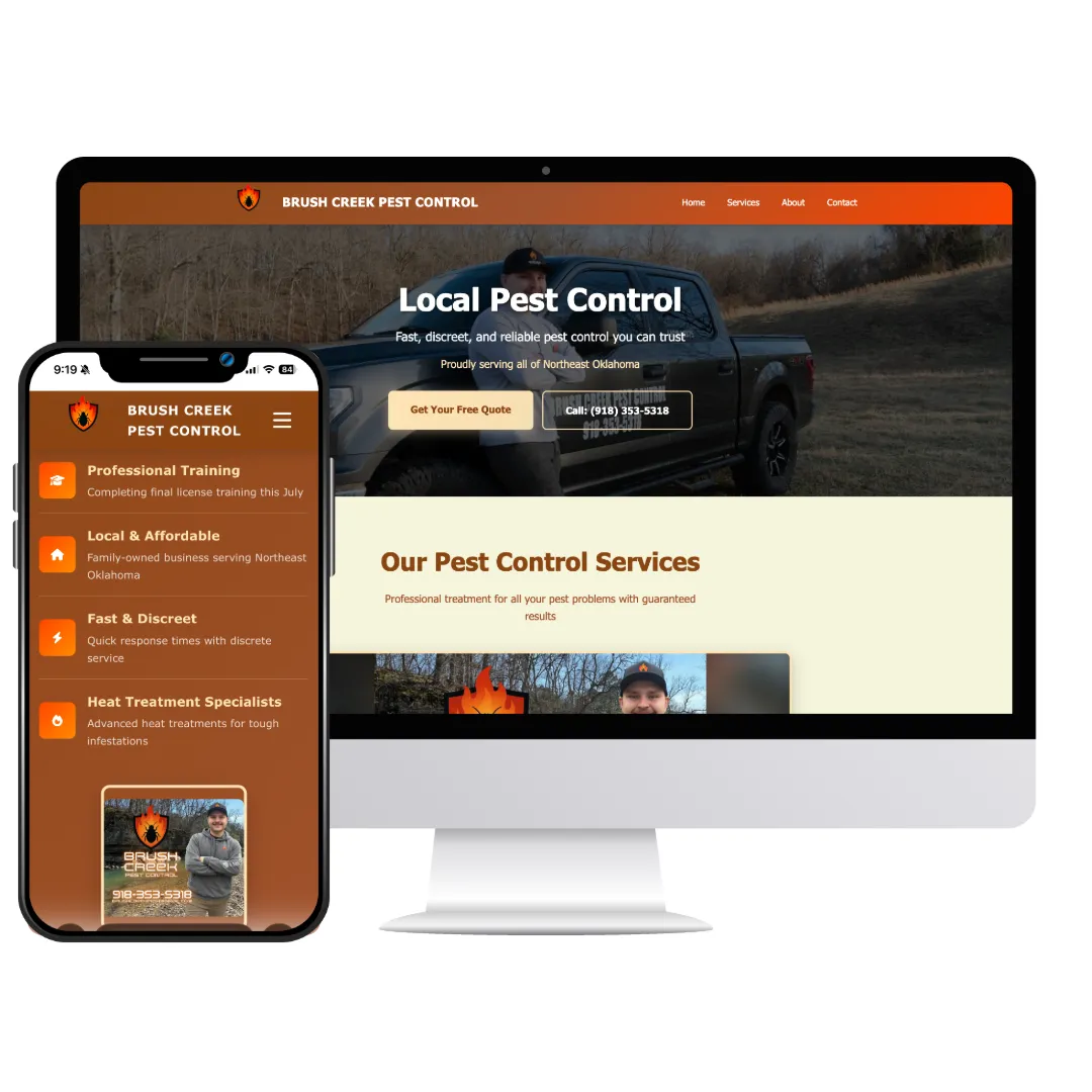 Brush Creek Pest Control Website